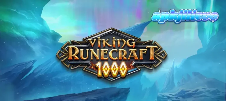 Tampilan grid 5x5 Viking Runecraft 1000 dengan tema mitologi Norse